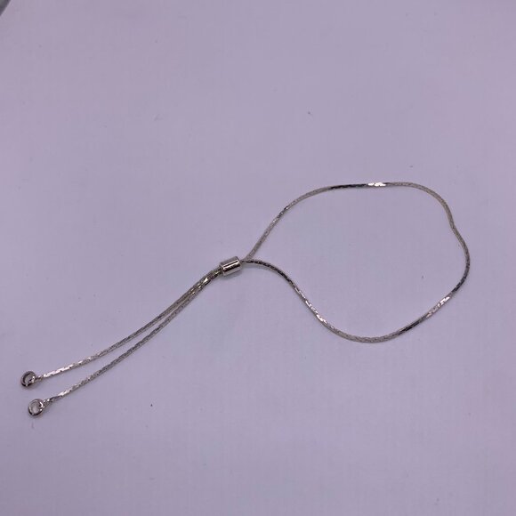 SILVERTONE CHAIN ADJUSTABLE BRACELET - Picture 4 of 5